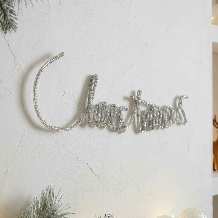 Garden Greatness Shimmering Diamante Christmas Script Sign