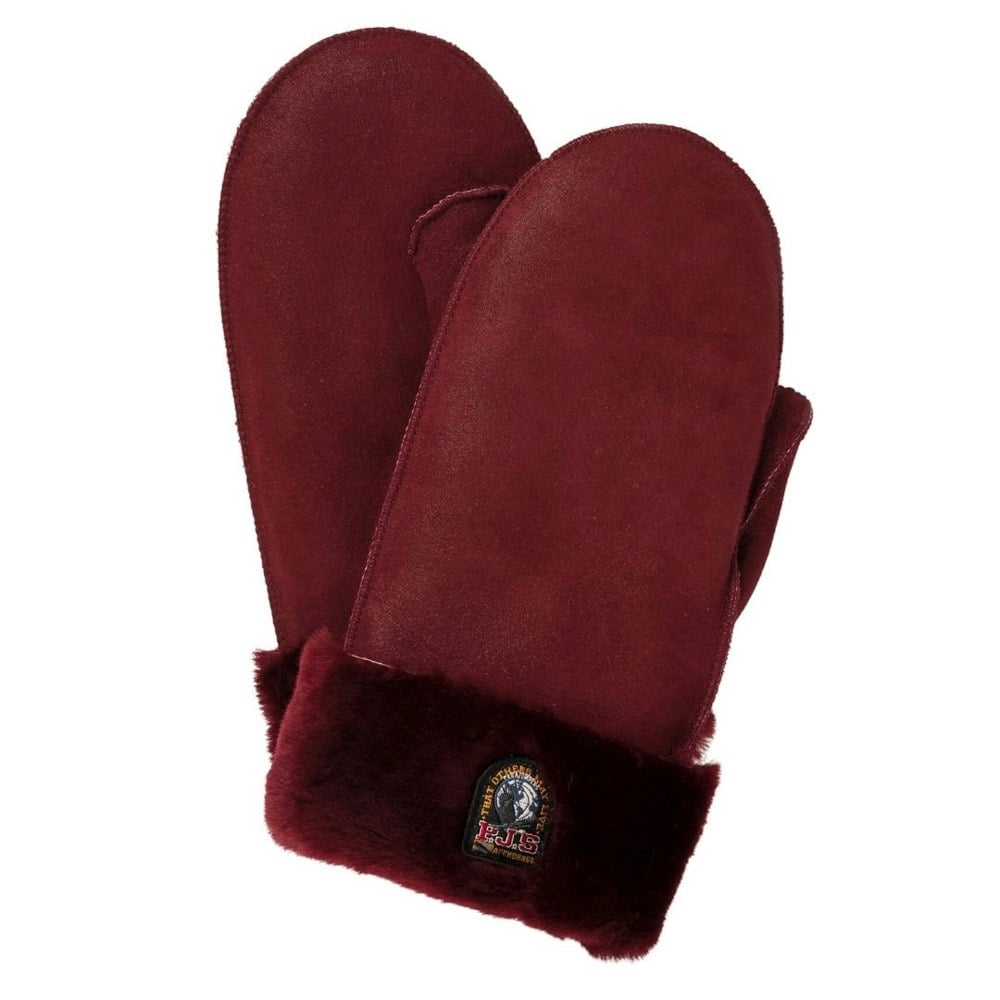 Parajumpers Shearling Mittens Gloves - Red