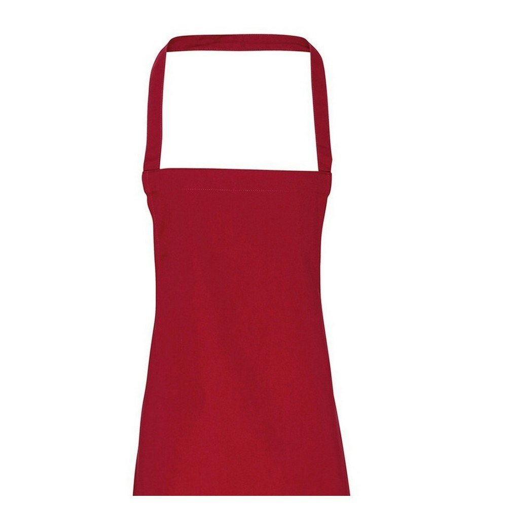 Premier Unisex Adult Cotton Bibbed Apron - Burgundy