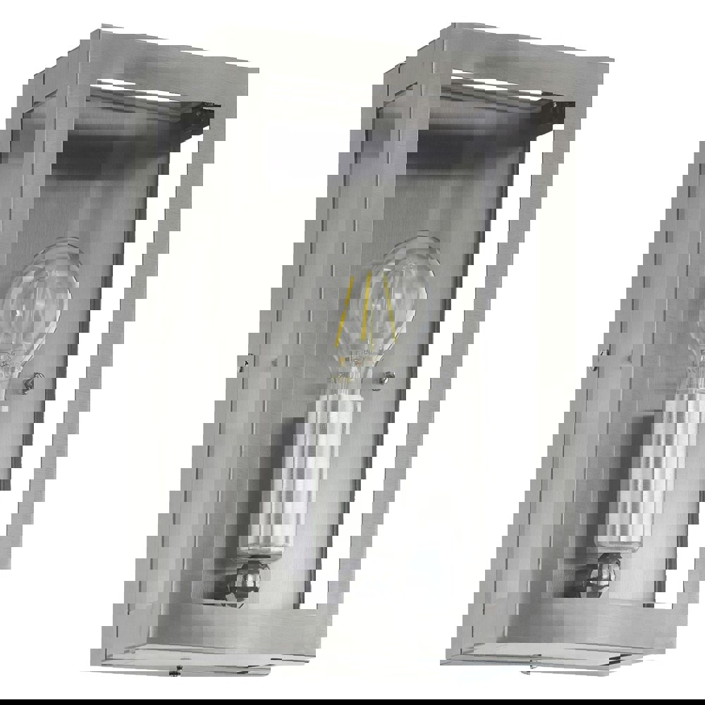 IP44 Outdoor Wall Light Stainless Steel Box 1 x 60W E27 Bulb Porch Lamp Loops
