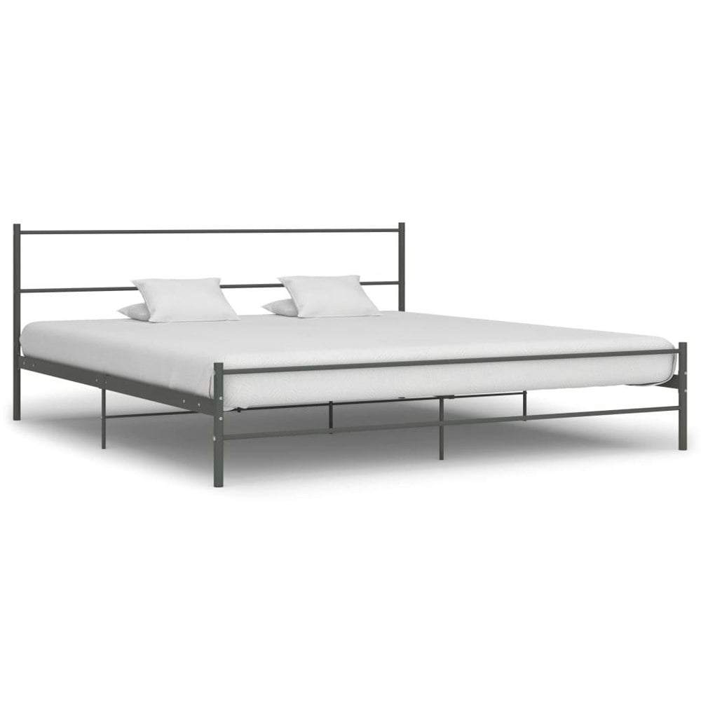 Berkfield Bed Frame Grey Metal 200x200 cm