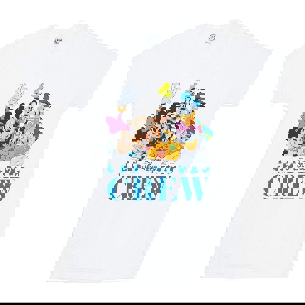Disney Womens/Ladies Mickey Mouse Disney Friends Cotton Boyfriend T-Shirt - White