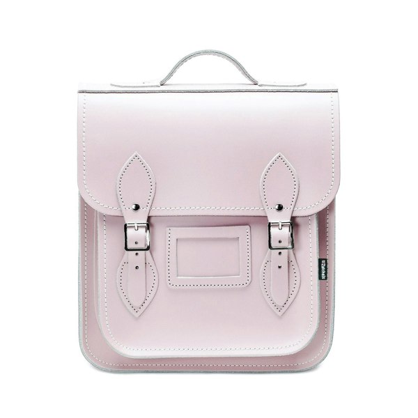 Zatchels Handmade Leather City Backpack - Rose Quartz