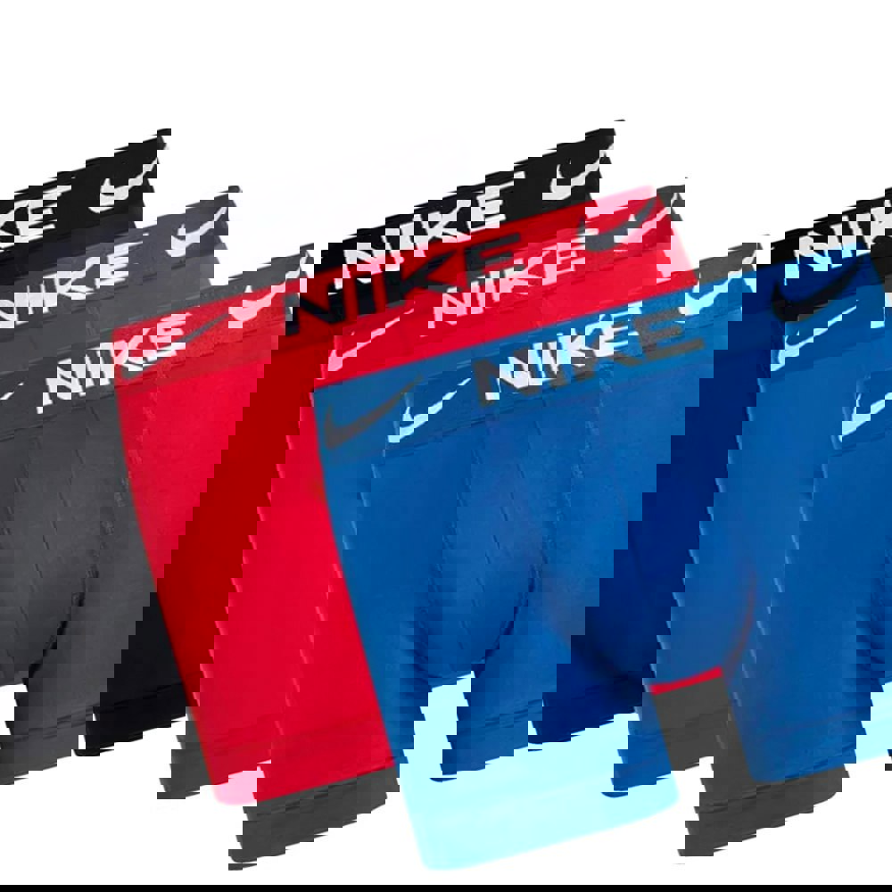Nike Mens Essential Micro Dri-FIT Boxer Shorts (Pack of 3) - Blue/Red/Black