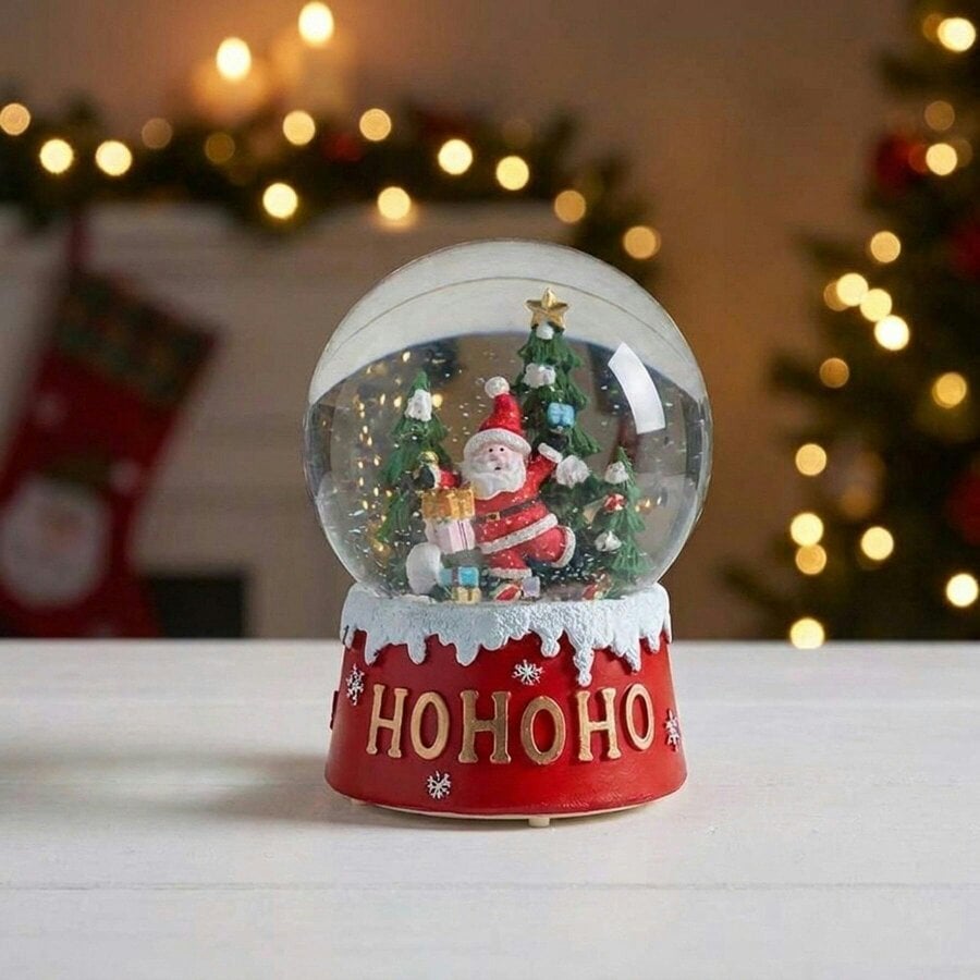 Garden Greatness Musical Santa Snow Globe with Swirling Snow