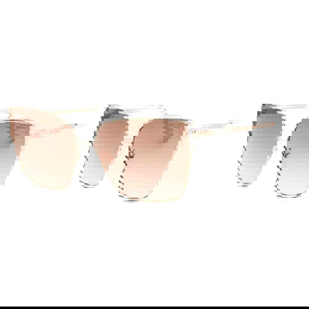 Guess Gradient Brown Lensed Matte Rose Gold Sunglasses