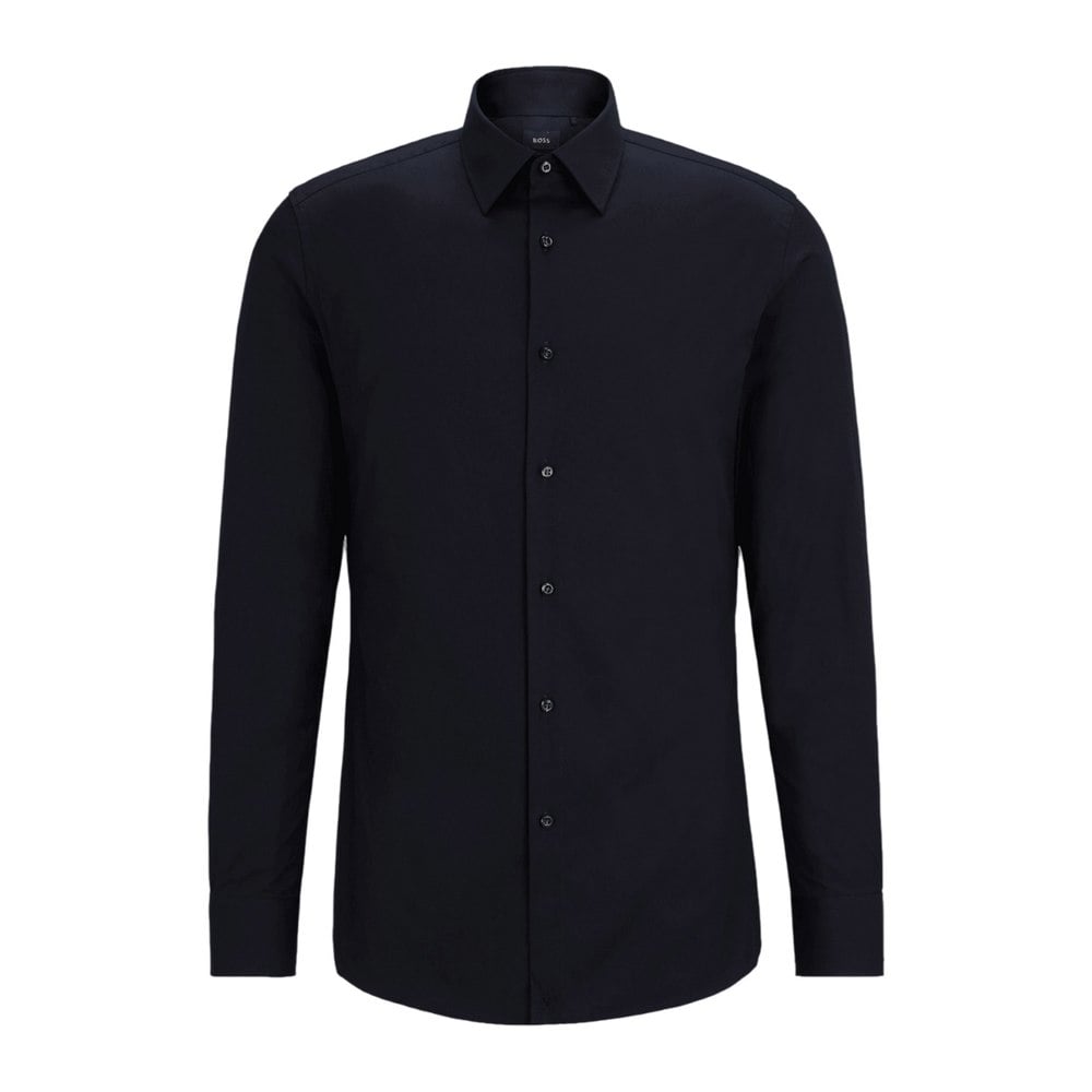 Hugo Boss Mens Poplin Slim Shirt - Navy