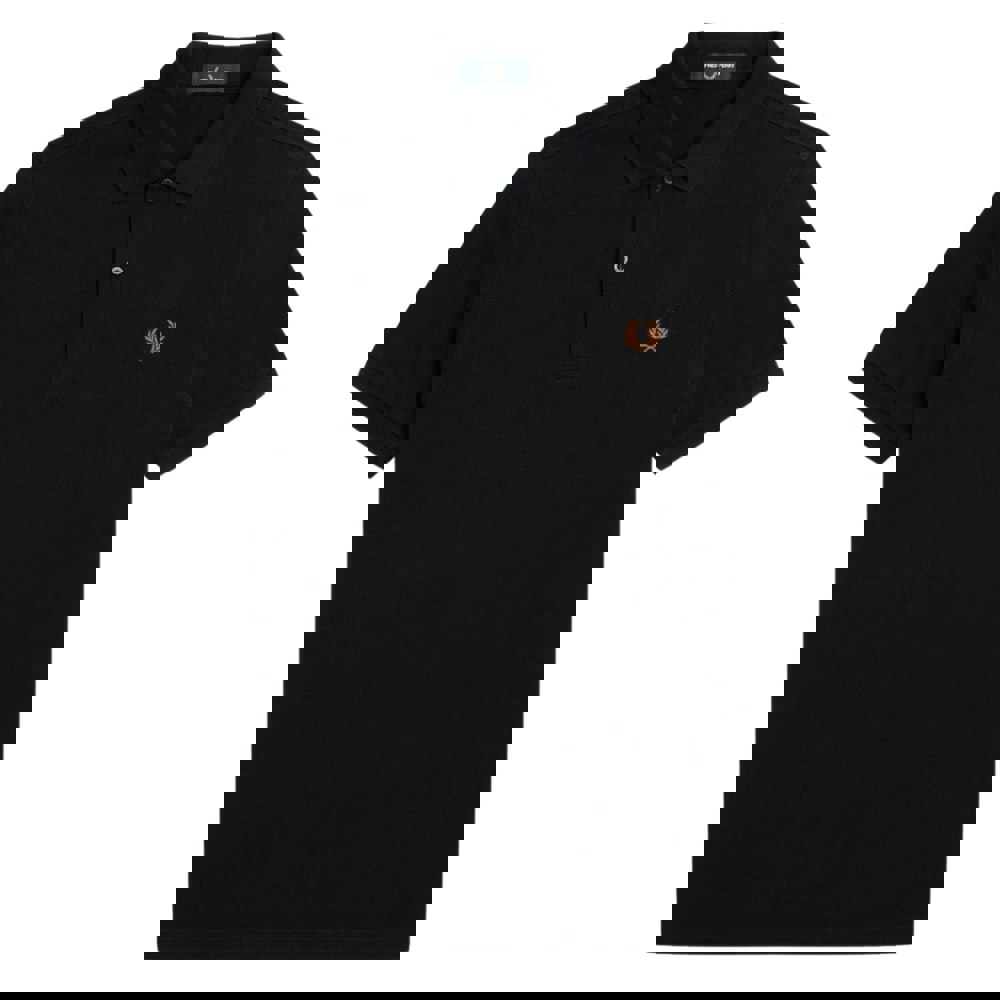 Fred Perry Plain Black Polo Shirt XS