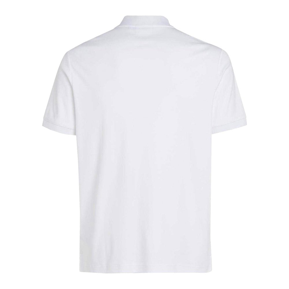 Calvin Klein Mens Cotton Standing Collar Polo Shirt - White