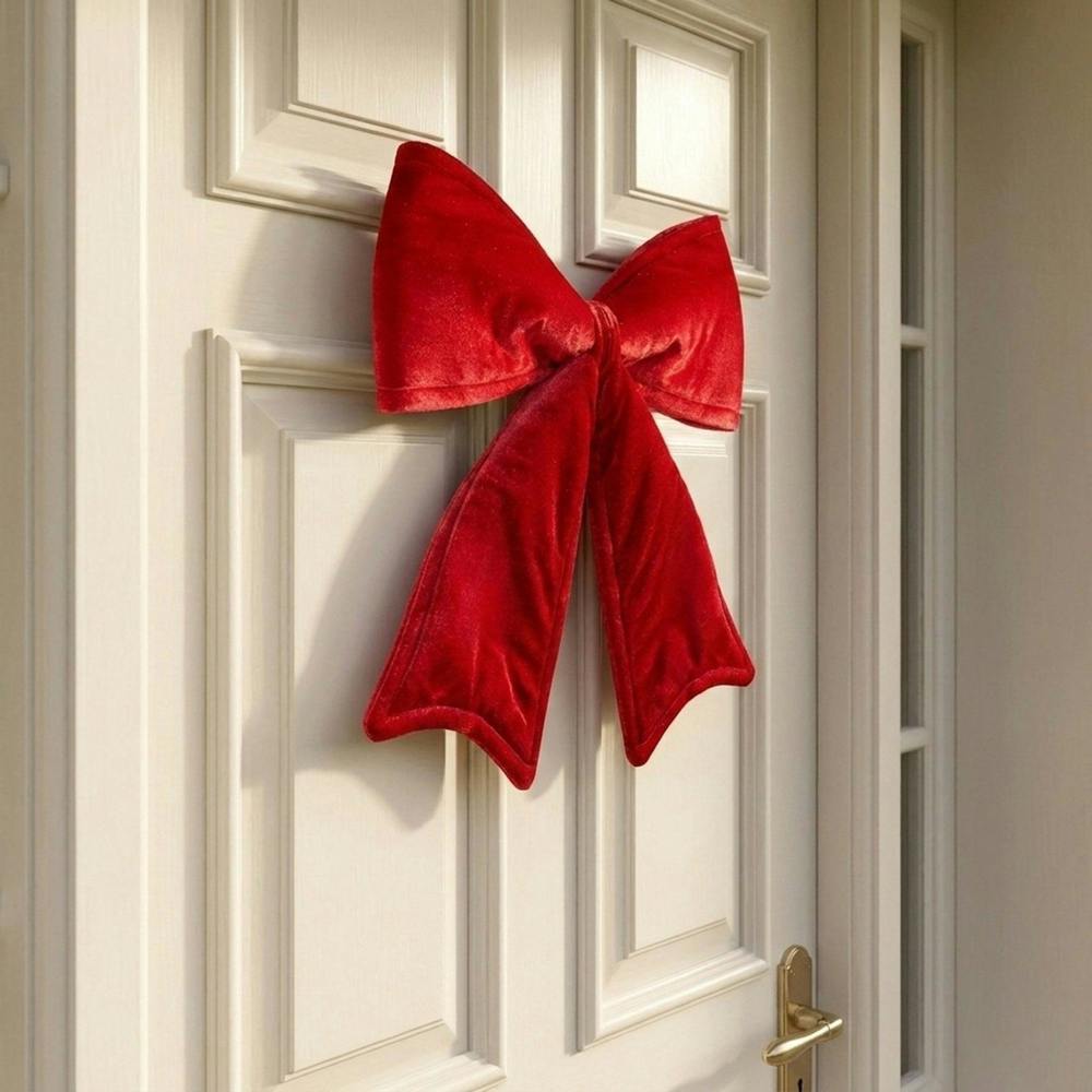 Garden Greatness Luxurious Large Red Velvet Christmas Bow