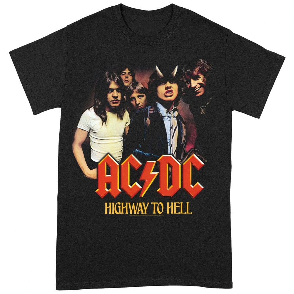 AC/DC Unisex Adult Highway To Hell T-Shirt - Black/Red