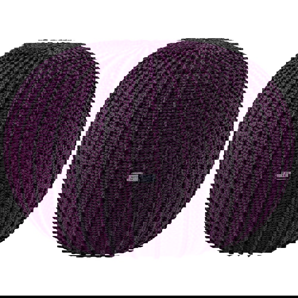 Zuri House Knitted pouffe, Large | AUBERGINE