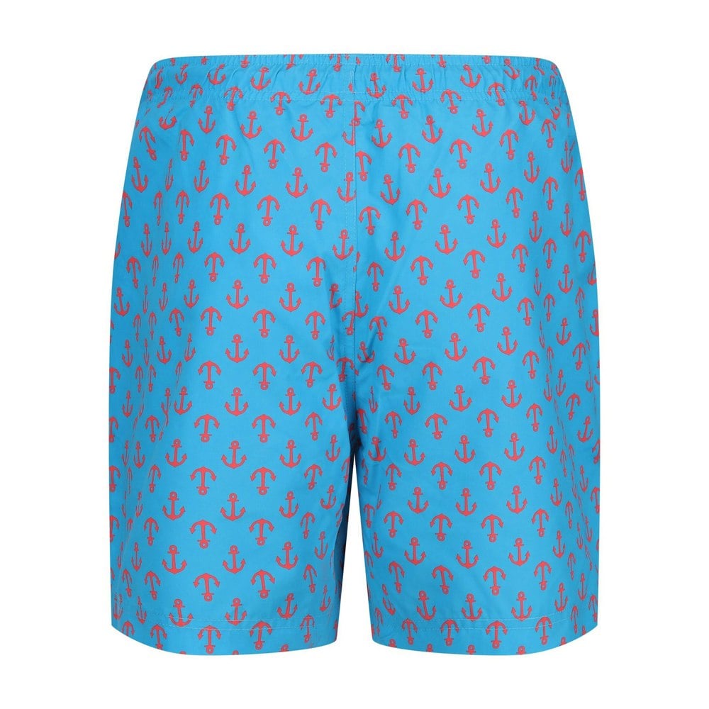 Regatta Mens Loras Anchor Swim Shorts - Fluro Blue