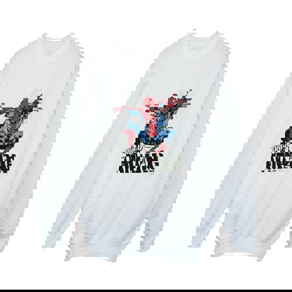 Marvel Boys Spider-Man Amazing Sweatshirt - White