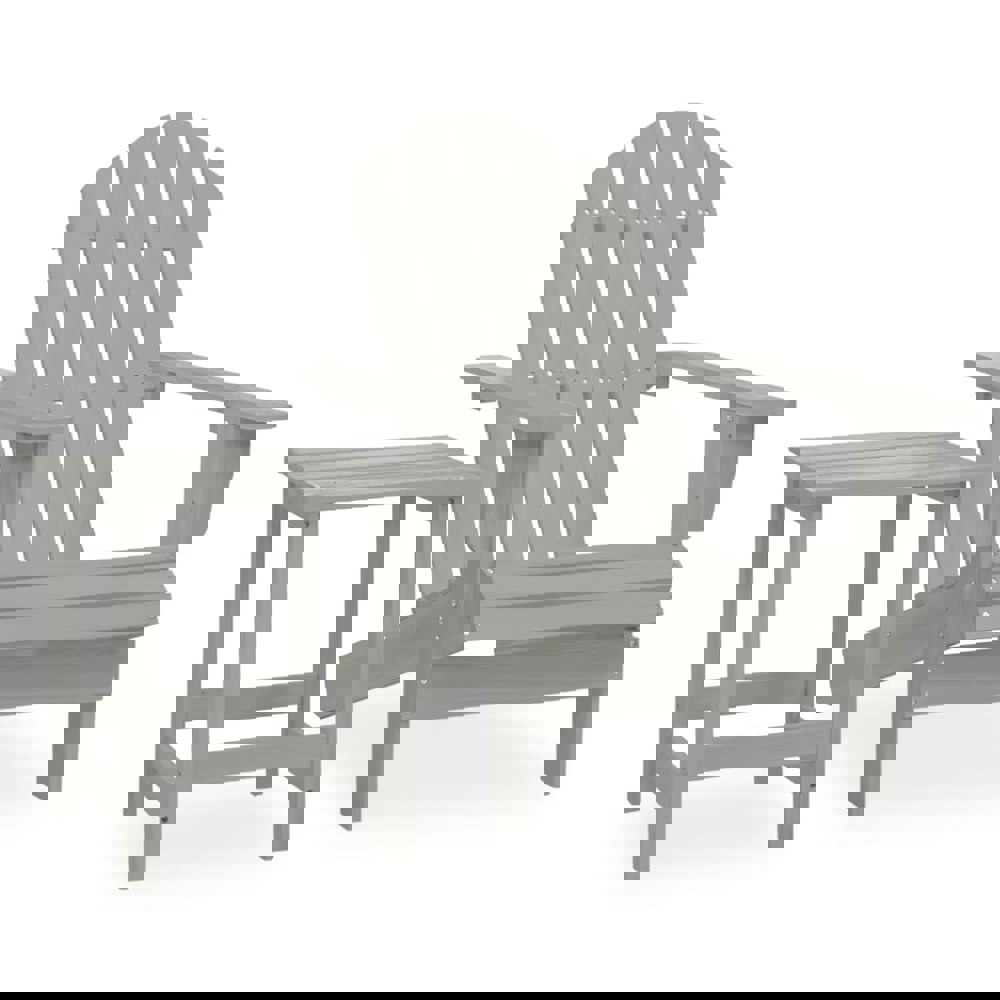 Berkfield Garden Adirondack Chair with Table Solid Fir Wood Grey