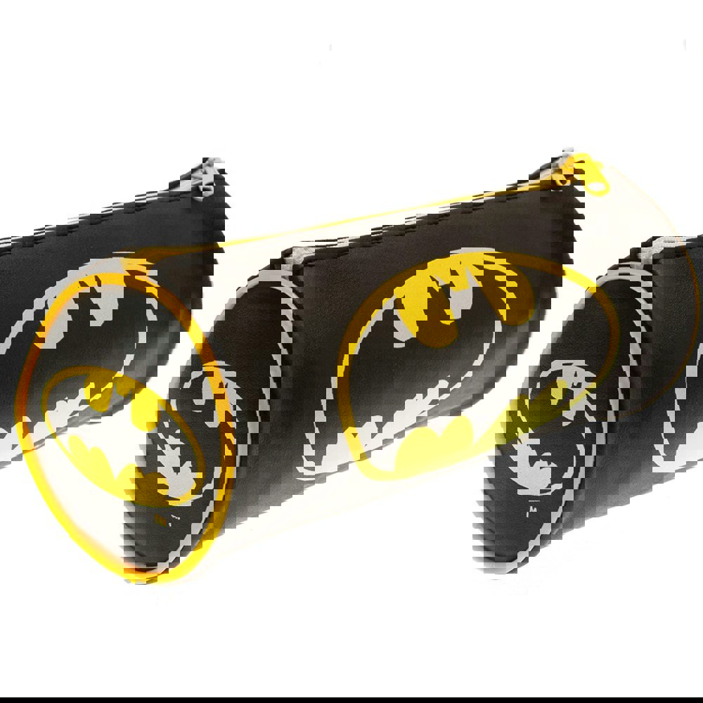 Batman Barrel Pencil Case - Black/Yellow