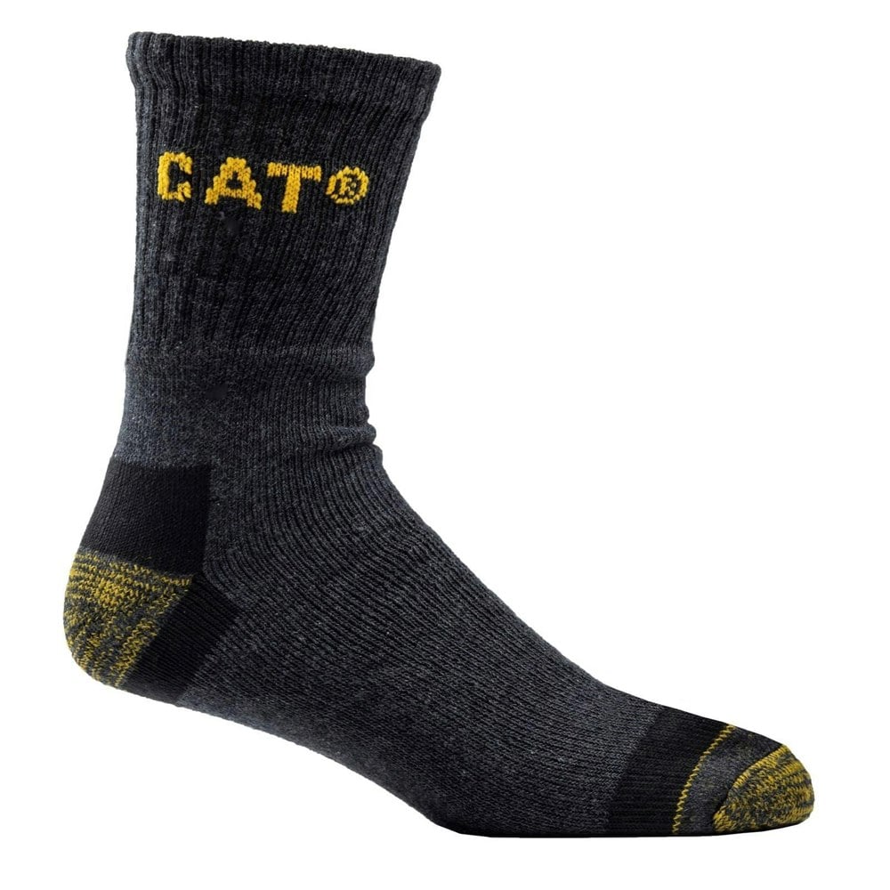 Caterpillar Mens Premium Work Socks (Pack of 3) - Charcoal