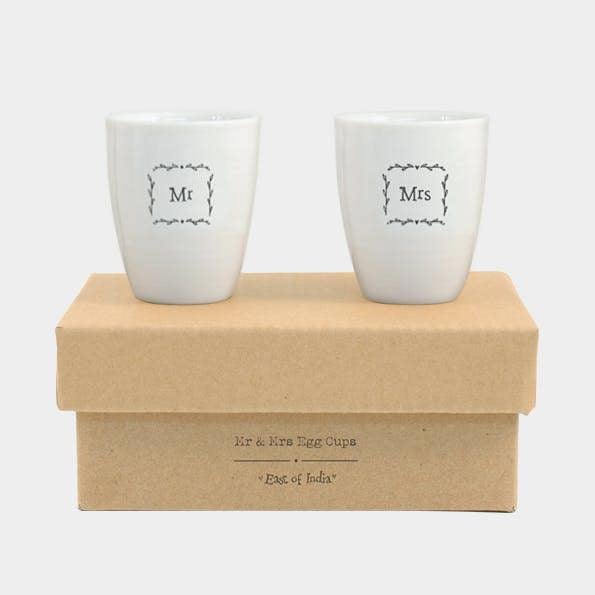 Porcelain Egg Cup Set - Mr & Mrs