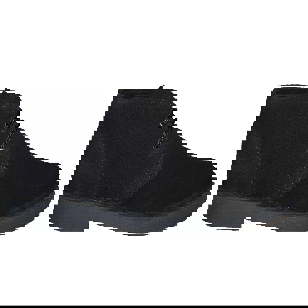Roamers Men's Real Suede Round Toe Unlined Desert Boots - Black
