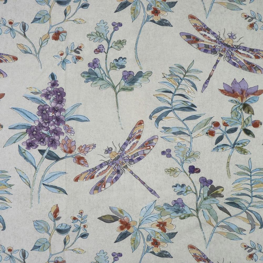 Dragonfly fabric close-up in Multi