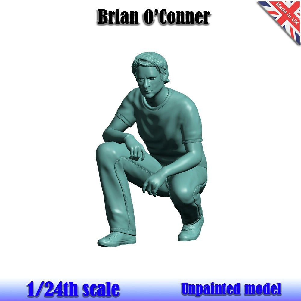 MCSlots Brian O'Conner Fast and Furious Unpainted Figure 1:24 Scale Wasp BC 24