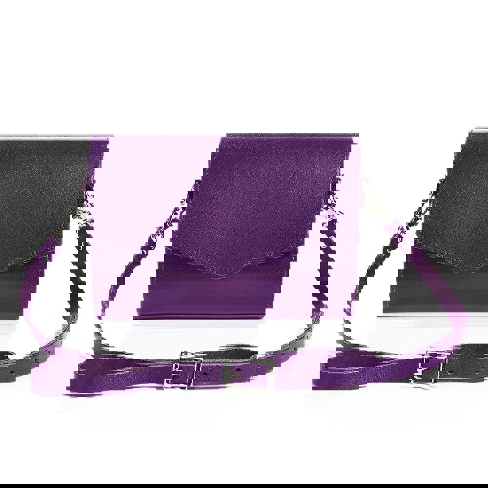 Purple Leather Clutch - Clutch Bag - Zatchels