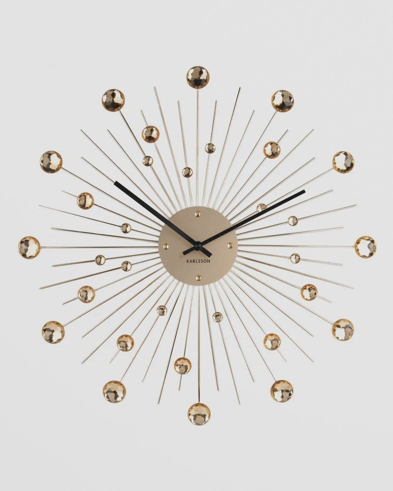 Karlsson Sunburst Large Wall Clock - Gold