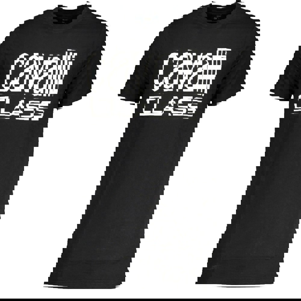 Cavalli Class Bold White Logo Black T-Shirt m