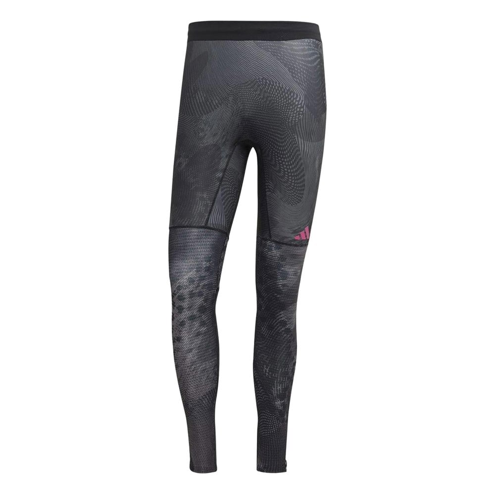 Adidas Mens Adizero Heat.Rdy Technology Long Leggings - Black/Grey