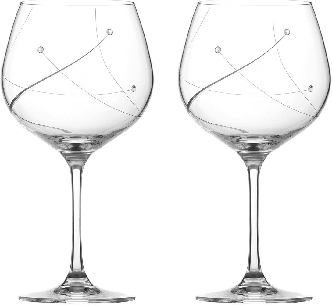 Diamante Angelina Gin Glasses Adorned with Swarovski® Crystals - Set of 2