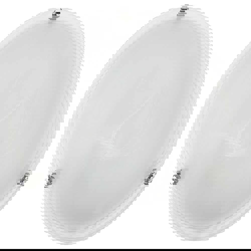 Wall Flush Ceiling Light Colour Chrome Shade Glass Alabaster Bulb E27 1x60W Loops