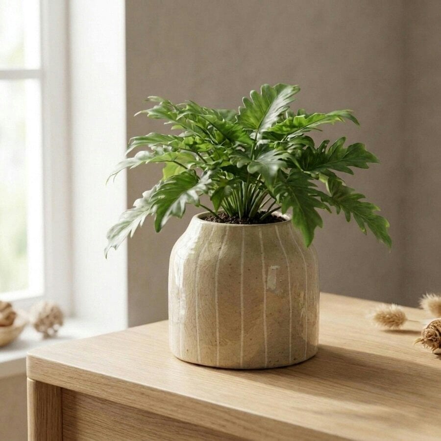 Garden Greatness Artisan Natural Glazed Lined Vase