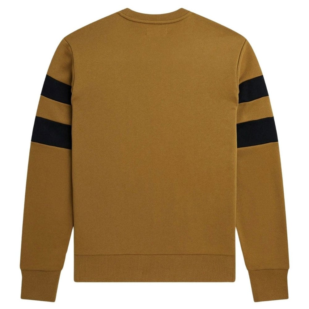 Fred Perry Twin Tipped Sleeve Camel Brown Sweatshirt S