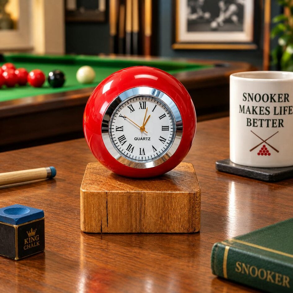 SPORTGIFTZ Red Snooker Ball Desktop Clock