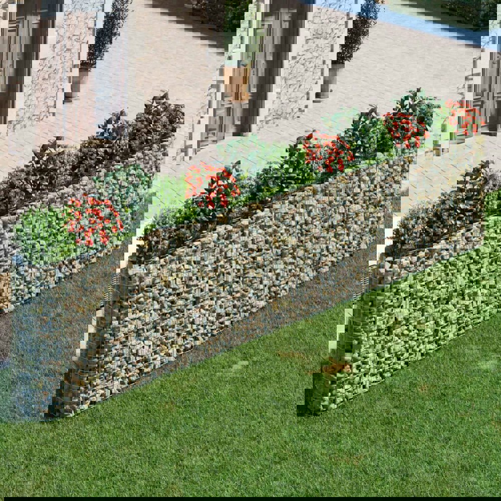 Berkfield Gabion Raised Bed Galvanised Iron 470x50x100 cm