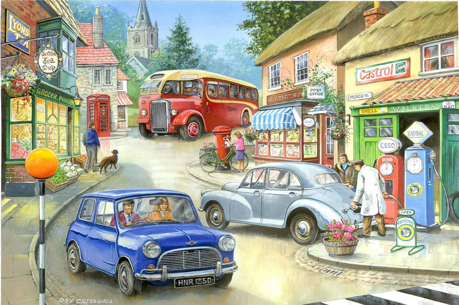 The House of Puzzles Country Town - BIG 250 Piece Jigsaw Puzzle