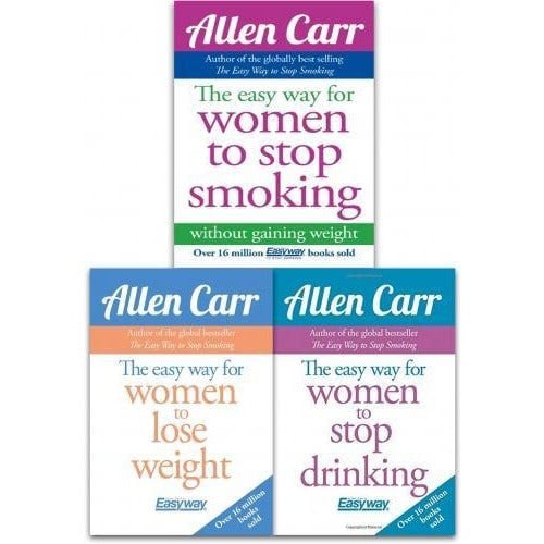 Allen Carr 3 Books Collection Set The Easy Way For Women To Lose Weight The Easy Way For Women To .. - books 4 people