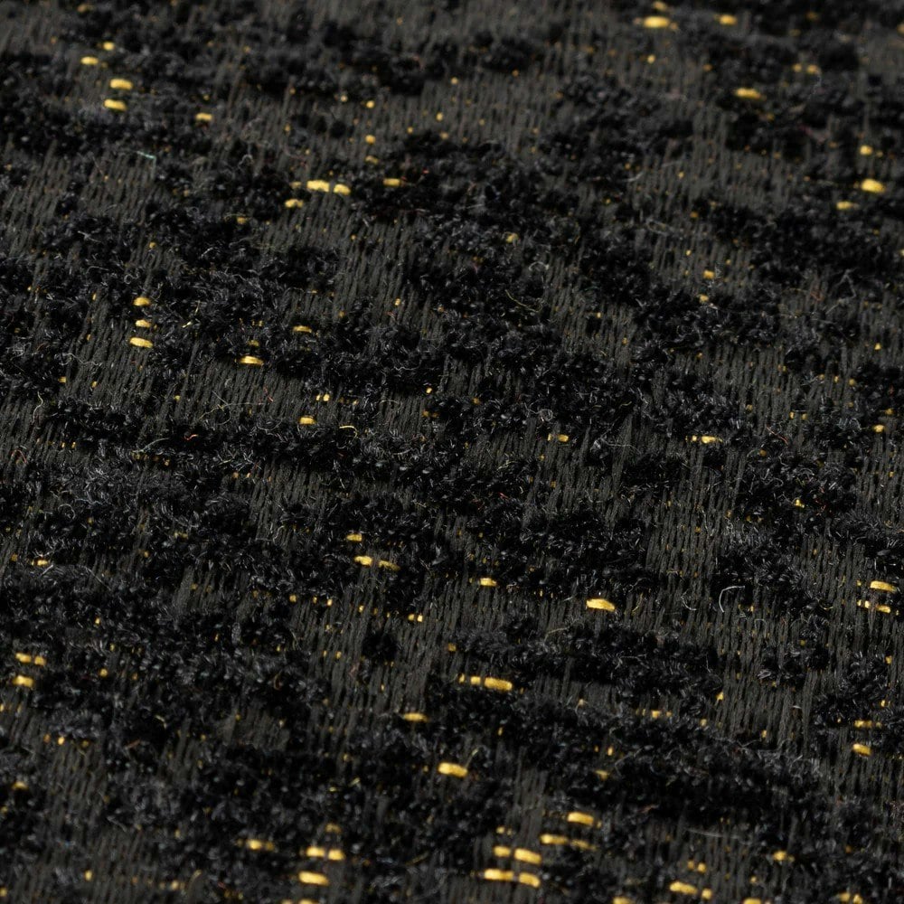 Paoletti Chenille Piped Cushion Cover - Black