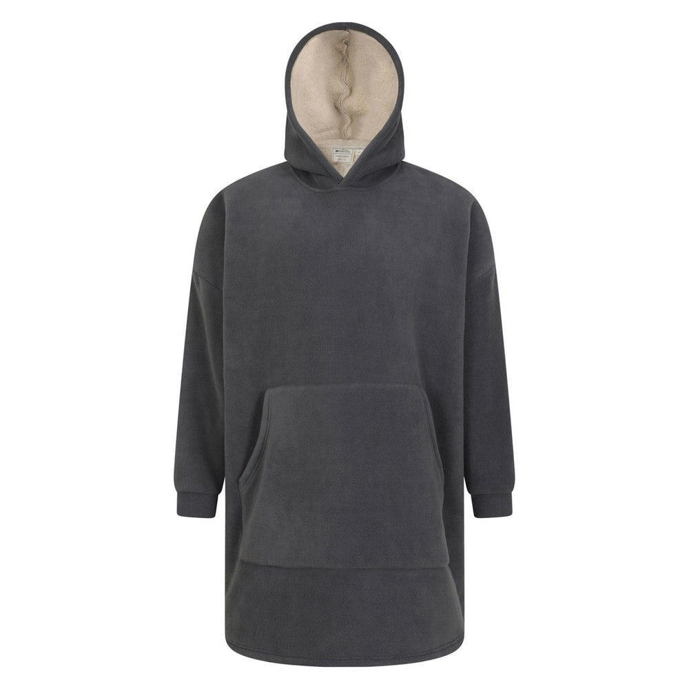Mountain Warehouse Mens Snug Borg Hoodie Blanket - Grey