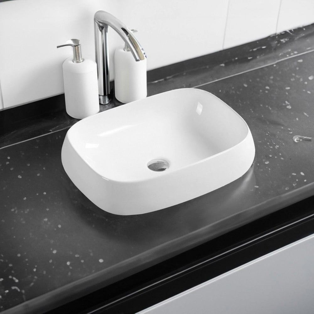 Limoge 7819 Ceramic Domed Oblong Countertop Basin
