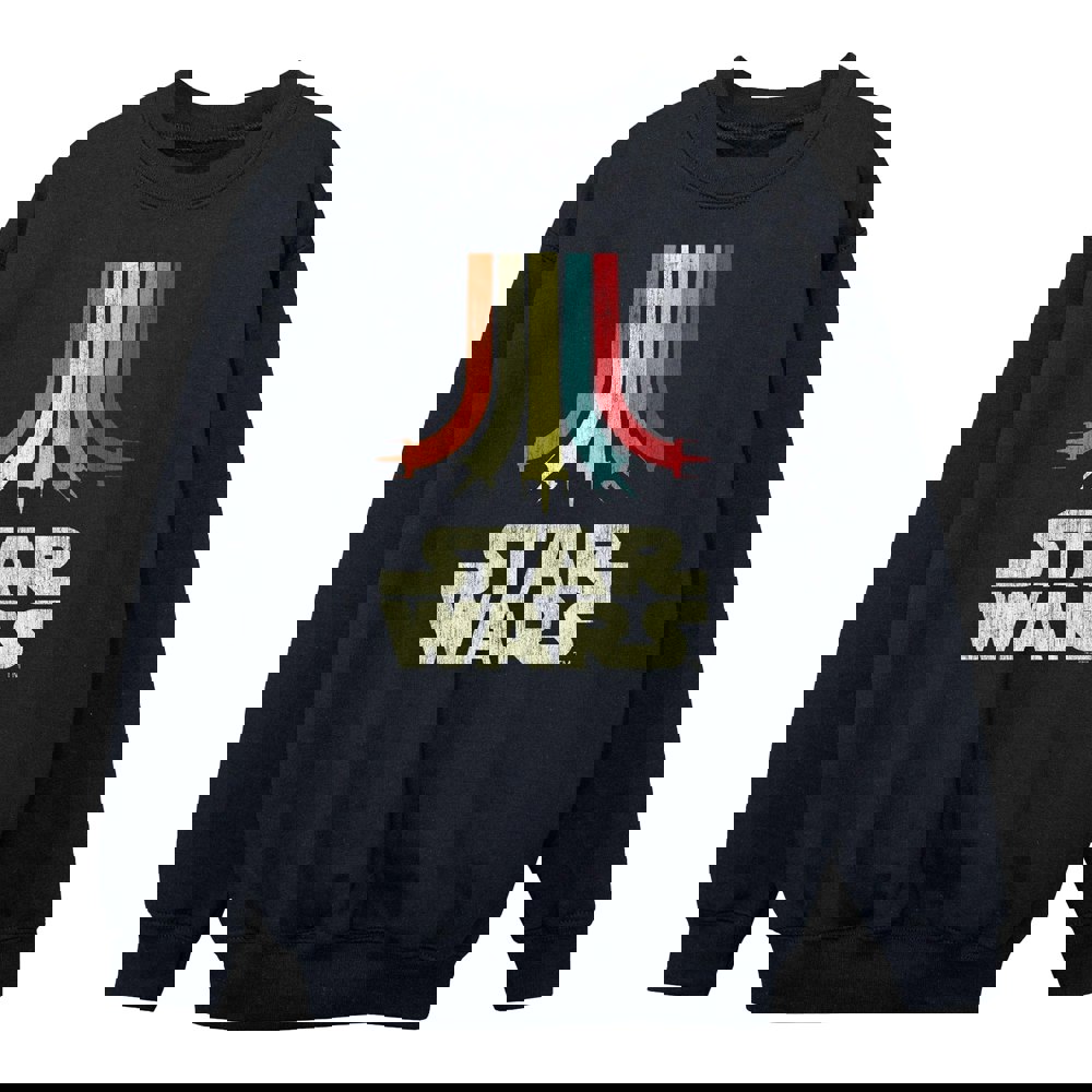 Star Wars Boys Retro Rainbow Sweatshirt - Black