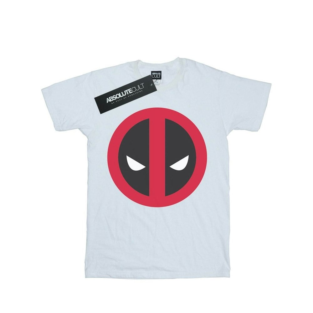 Marvel Mens Deadpool Large Clean Logo T-Shirt - White