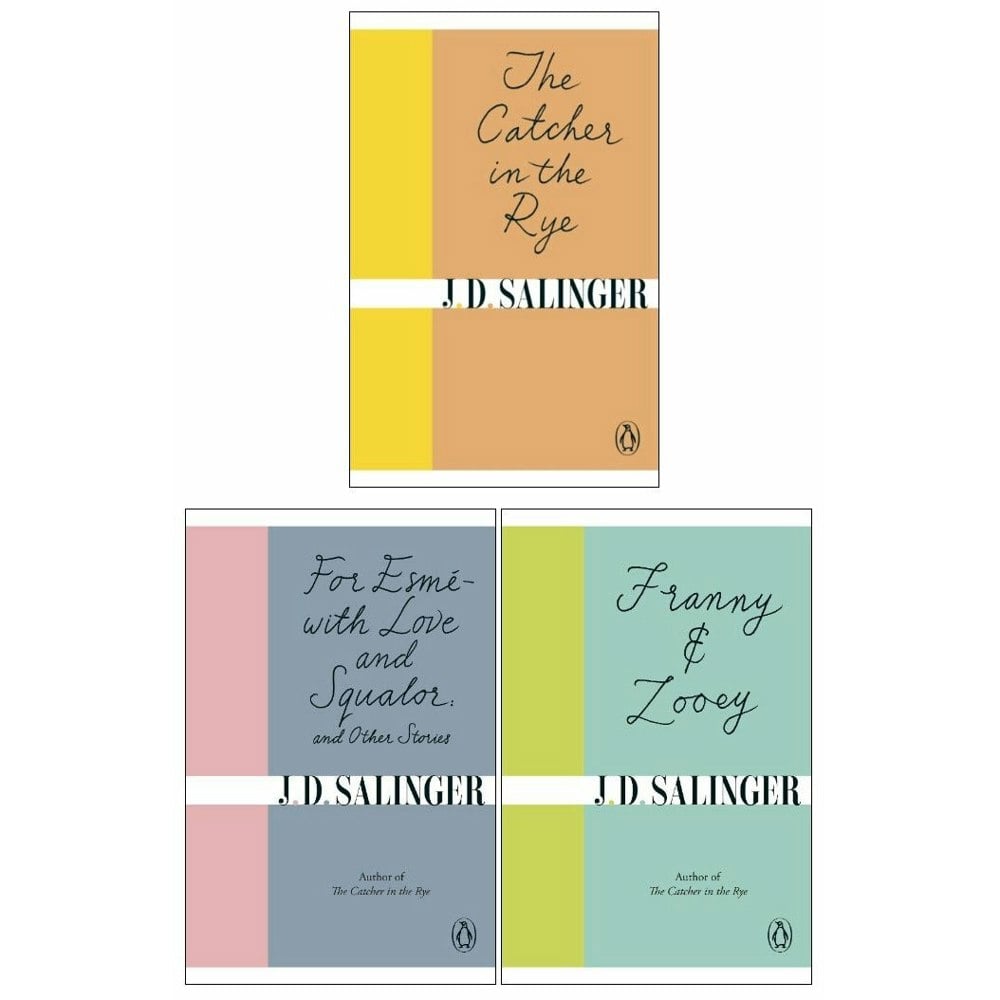 J.D. Salinger 3 Book Set (Franny & Zooey, For Esme with Love and Squalor, The Catcher in the Rye)