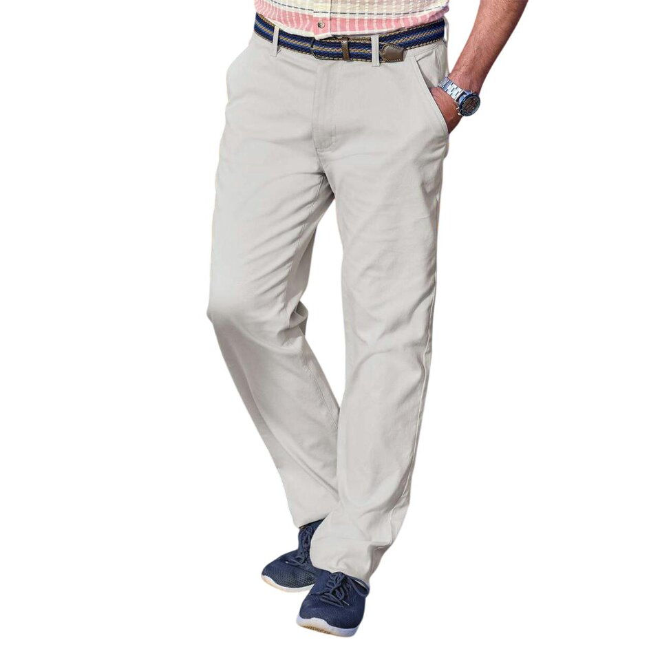 Atlas For Men Mens Twill Stretch Chinos - Grey