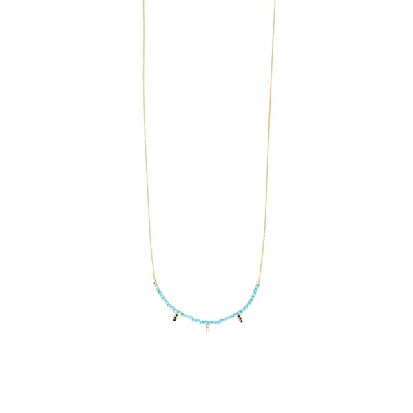 Sterling Silver Gold Plated Turquoise Necklace - Spero London