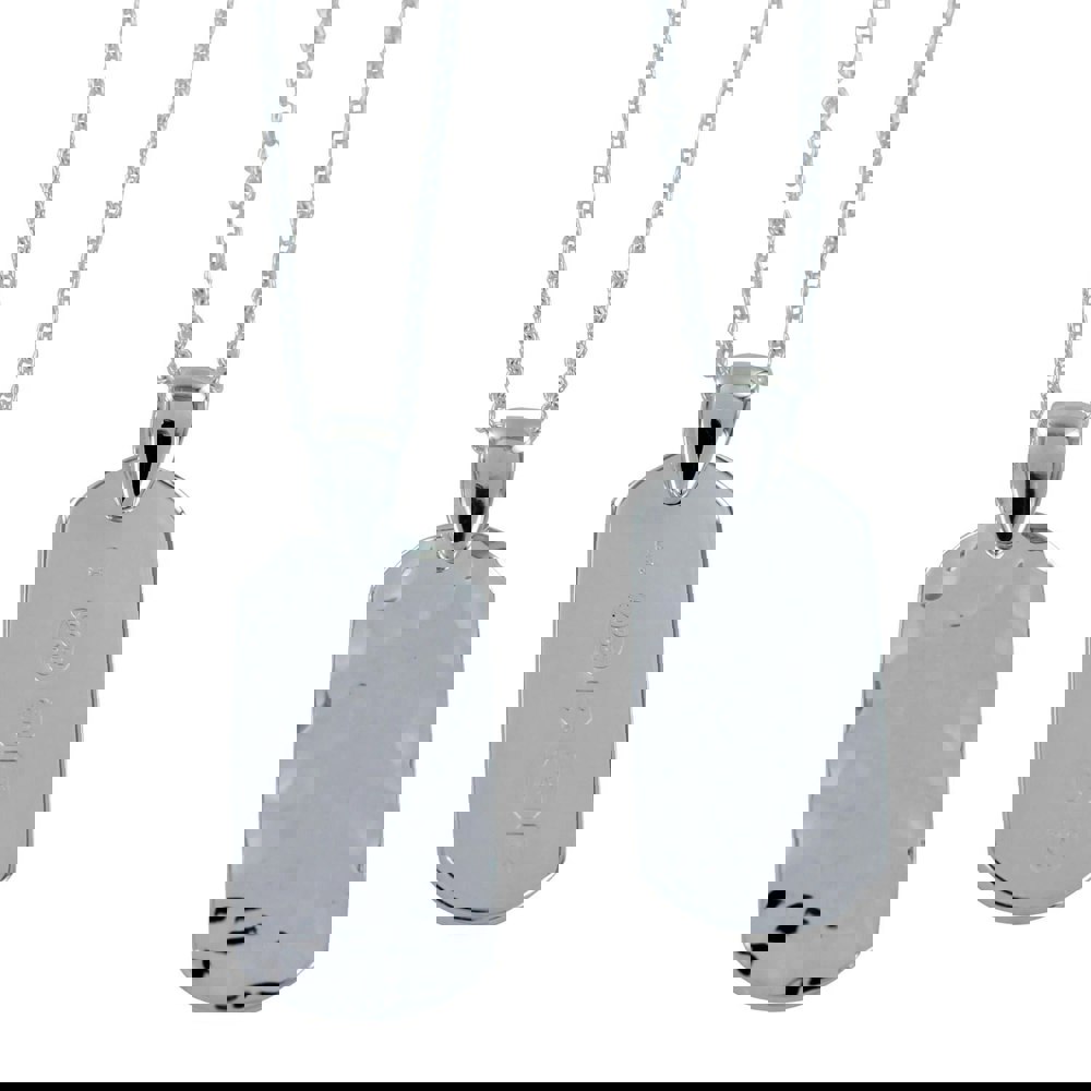 Textured Dog Tag Pendant - Reeves & Reeves