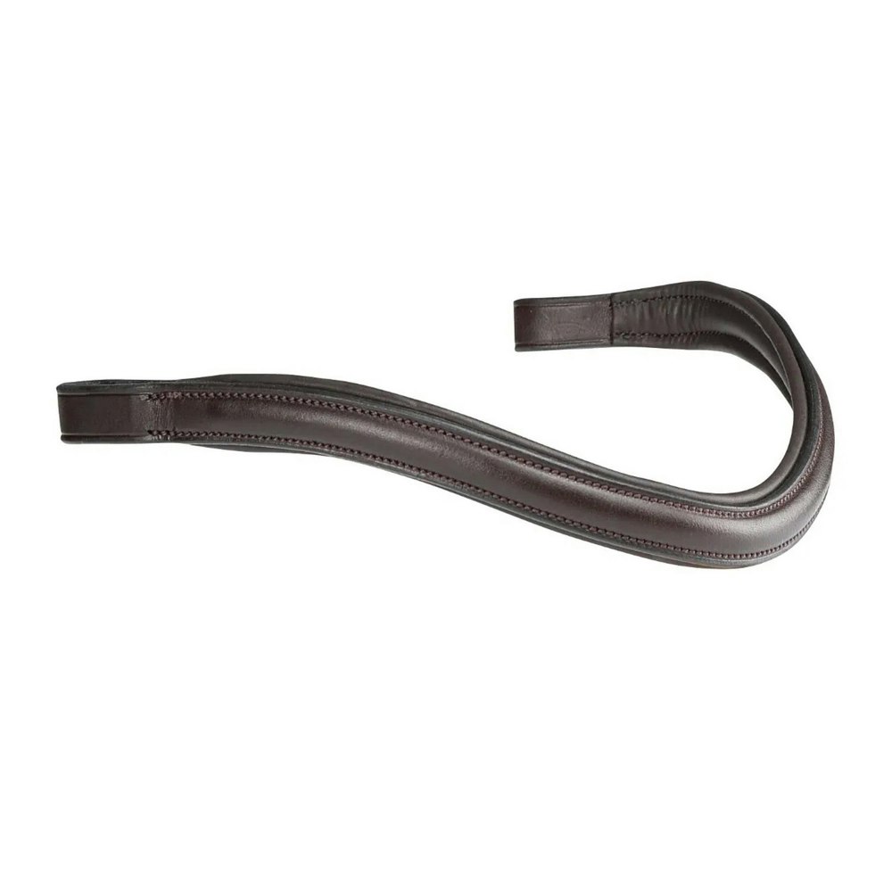 Velociti Rapida Leather Curved Horse Browband - Havana