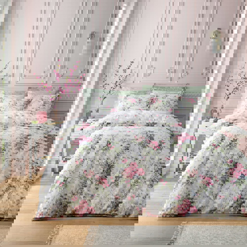 Bridgerton by Catherine Lansfield Penelope Floral Reversible Duvet Cover Set