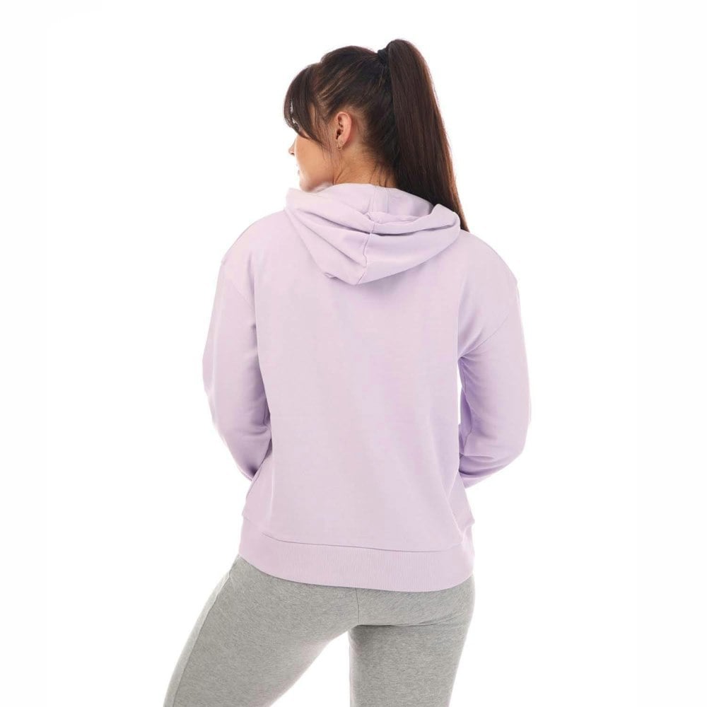 Timberland Womens/Ladies Stacked Logo Loop Back Hoodie - Lilac