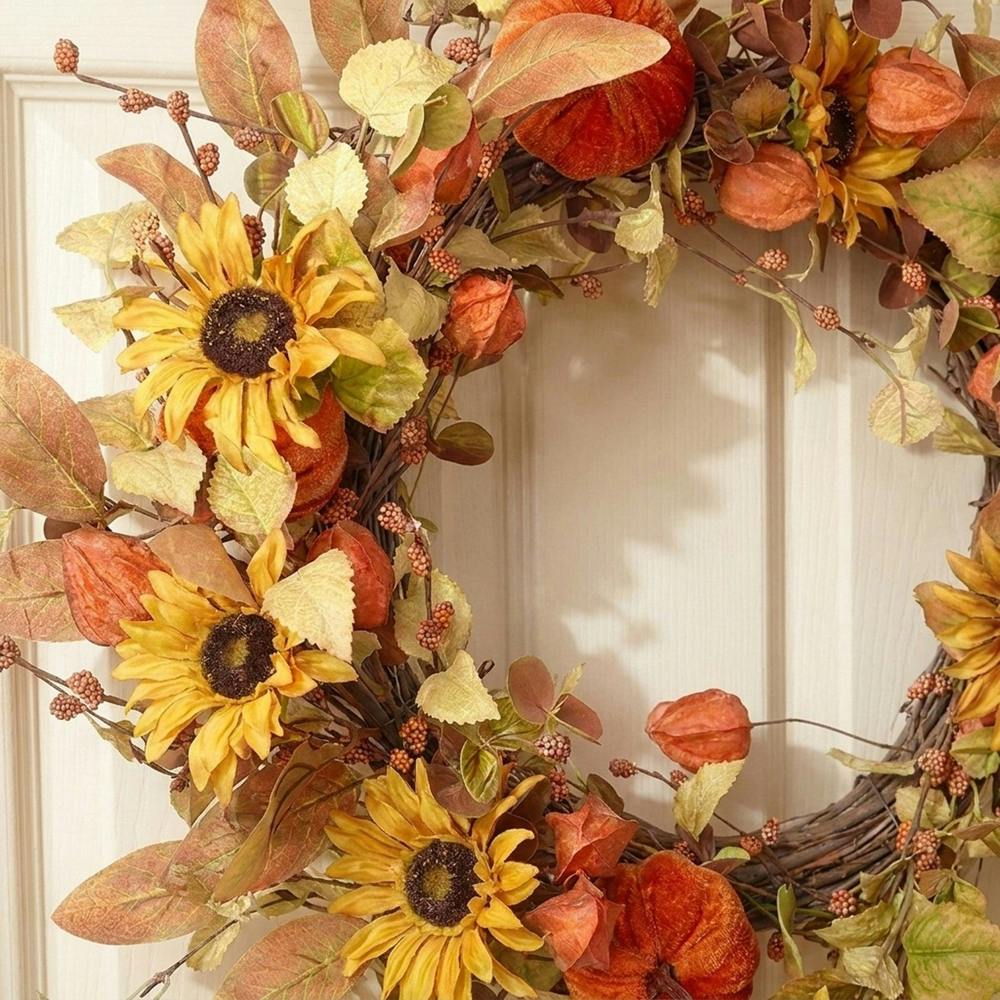 Garden Greatness Deluxe Seasonal Autumn Door Wreath